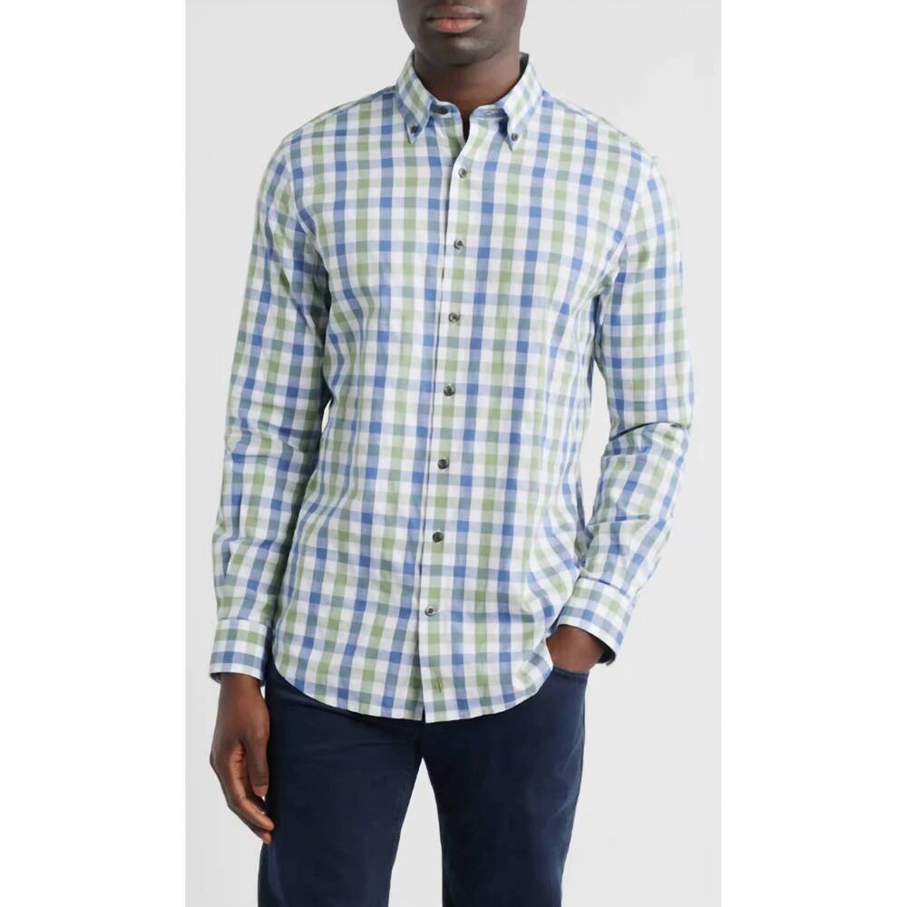 NEW JOHNNIE-O candler button down shirt in forest